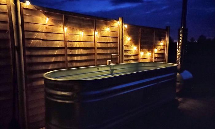 Chill out and gaze at the stars in the Unique wood fired Hippie Hot Tub